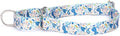 Serijoars Adjustable Martingale Dog Collar Heavy Duty Nylon Dog Collar for Medium Large Dogs Walking Training Boy and Girl Dogs (M, Blue Flowers)