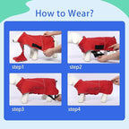 MIGOHI Dog Winter Jacket,Dog Coat Waterproof,4XL Winter Snow Coat with Fleece Lining for Large Dogs Boys Girls,Snowproof Pet Jacket,Great Dane,Mastiff,Red