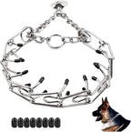 Love Dream Dog Prong Training Collar, Metal Choke Pinch Dog Collar with Comfort Tips, Adjustable Pet Training Collar for Small Medium Large Dogs (Large)