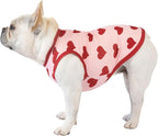 CuteBone Dog Valentine Shirts Outfit 2-Pack Soft Pet Clothes Breathable Summer Vest for Small Puppy and Stretchy Cat Apparel 2BX05M