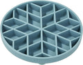 OHMO Slow Feeder Dog& Cat Bowl, Silicone Puppy Cat Food Bowl with Anti-Slip Suction Cup Slow Down Small Dogs Eating, Anti Choking (S-Diamond,Light Blue)