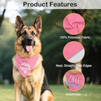 So Spoiled Pink Dog Bandana, Cute Love Printing Bandanas Decor, Funny Pet Scarf Accessories Photo Prop for Get-Together, Birthday for Girl Puppy Owner Pet Mom Dad