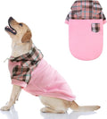 Plaid Dog Hoodie - Warm Sweatshirt with Hat & Leash Hole, Soft Fleece Pullover for Small to Large Dogs