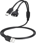 Dog Shock Collar Charger Cord for Jugbow DT-61 Dog Training Collar, 2-in-1 USB C and Magnetic Bark Collar Charging Cable for Dogs