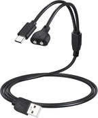 Dog Shock Collar Charger Cord for Jugbow DT-61 Dog Training Collar, 2-in-1 USB C and Magnetic Bark Collar Charging Cable for Dogs