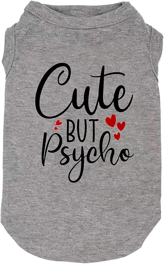 Dog Clothes Puppy T Shirt Vest Soft and Light-Weight for Small Large Dogs with 'Bitches Love ME' Slogan Prining Pet Apparel(Medium,SG-Grey01)