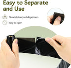 Dog Poop Bags Rolls Refill: TVOOD 280 Count Unscented Doggie Poop Bags with Dispenser Leak Proof and Thick Poo Bag for Pet Waste (Black)