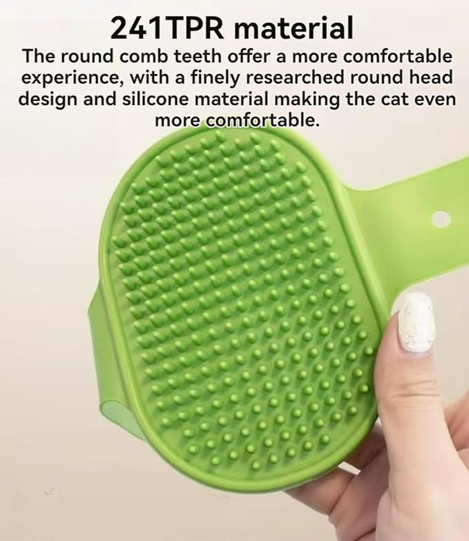 Cat Scratching Interactive Leg Wrap Grooming Tool for Kitty Massage Corner Silicone Wall-Mounted Scratcher Fun Pet Scratch Pad Toy (2 Yellow+2 Green)