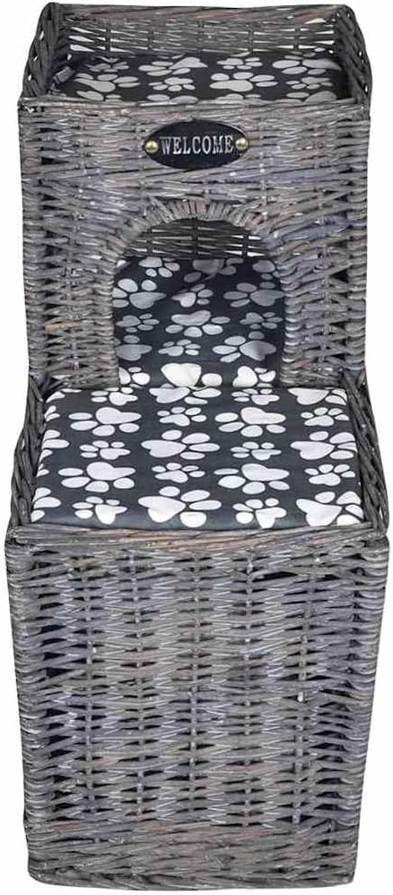 Willow Cat Tree for Cats and Small Dogs Indoor Outdoor Lightweight Durable Scratch-Resistant Pet Furniture with Comfortable Cushions