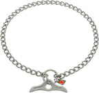 Herm Sprenger Stainless Steel Dog Training Collar with Toggle Closure and Round Links Dog Chain for Small Medium Large Dogs Made in Germany (22in (Neck Size up to 20in))