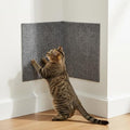 2 Pack Wall & Corner Cat Scratcher, 12X12 Inch Scratch Pad for Cats, Grey Carpet Corner Scratchers for Indoor Cats, Wall Mounted Cat Mat