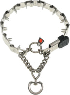 Herm Sprenger NeckTech Sport Dog Training Prong Collar with ClicLock Buckle on The Side No-Pull Collar with Swivel D-Ring Made in Germany (Stainless Steel, 19in (Neck Size up to 16in))