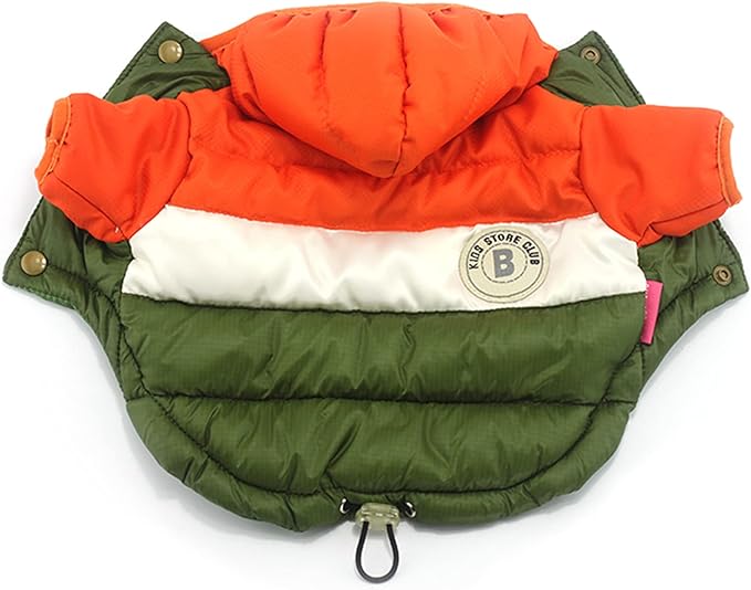 Dog Vest Winter Coat for Small Dogs Boy Girls, Dog Down Jackets Puppy Hoodie Sweatshirt Doggie Hoodie Coat Winter Clothes Pet Hooded Coat Apparel for Chihuahua in Cold Weather,Green XXL