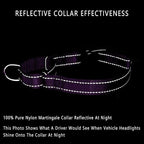 PLUTUS PET Reflective Martingale Collar with Quick Snap Buckle,No Pull Dog Choker Collar for Small Medium Large Dogs,M,Purple