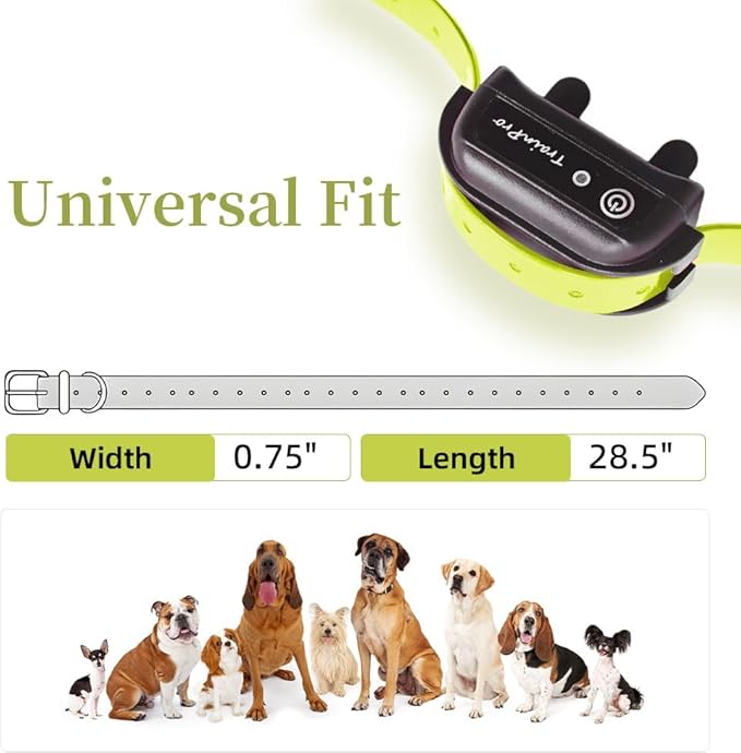 Universal 27 ½” X ¾” Replacement Band Strap for Dog Training Collar - Adjustable Waterproof TPU for Remote E-Collar, Static/Vibration Shock Trainer