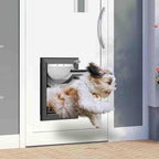 [Petoasis] 3-Flaps Dog Door for Wall, Rust Proof Aluminum Alloy Frame, Extreme Weather Dog Door Can Block Wind, Snow, and Rainwater Intrusion (Black, Large for Wall)