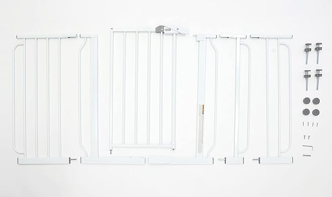 Regalo 56-Inch Extra Wide Baby Gate for Doorways, Hallways & Bottom of Stairs, Pressure Mount for Babies, Toddlers & Pets, Tested & Safe, American Designed, White