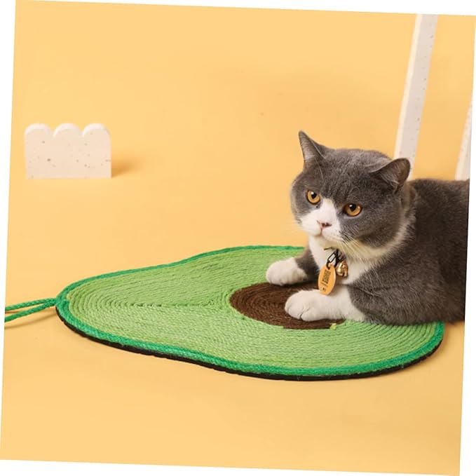 Cat Scratching Mat Couch Accessories Avocado Toy Wall Hanging Decor Cat Scratching Posts Cat Scratcher Sisal Mat for Cats Hanging Cat Scratcher Decorative Scratch Pad