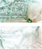 Fashion Sweet Puppy Dog Blingbling Princess Skirt Pet Dog Lace Cake Camisole Tutu Dress D-Green M
