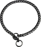 Stainless Steel P Chock Metal Chain -JYHY Dog Necklace Collars Walking Training Pet Supplies for Small Medium Large Dogs (22" (Neck Fits 18"-20"), Black)