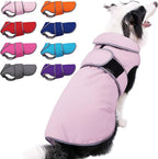 MIGOHI Warm Dog Coat Winter Dog Jacket,Waterproof Cold Weather Coats for Dogs,Fleece Jacket for Small Medium Large Dogs,Reflective Thick Fleece Vest with Leash Hole