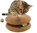 New Mint Ball Cat Scratching Board Toy, Upgrade Magnetic Interactive Kitty Toy, Shape Shifting Cardboard Cats Toys for Entertaining, Magic Organ Cat Scratcher Pads for Indoor Cats (1 pcs)