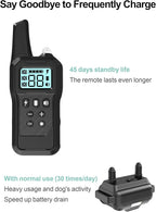 Dog Shock Collar 3 Pack - Dog Training Collar with Remote IP65 Waterproof E Collar for Dogs Training with Shock Vibrate Beep and Light Modes for Small Medium Large Dogs