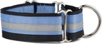 If It Barks - 1.5" Martingale Collar for Dogs - Adjustable - Nylon - Strong and Comfy - Ideal for Training - Made in USA - Small, Black Ice