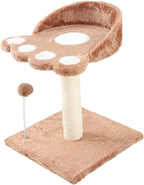 Cat Scratching Post Cat Tree Towers Wear Resistant Interactive Cat Toy Ball for Play Rest Indoor Cats Cat Tree Cat Furniture Cat Condo, Brown
