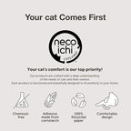 Necoichi Cardboard Cat Scratcher Couch for Indoor Cats - Cat Scratching Board, Horizontal Cat Scratch Pad Lounger with Reversible Usability and Extra Comfort for Lounge, Curved (17" Regular, Oak)
