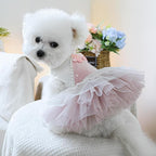 Furbabycare® Elegant Sweet Fashion Puppy Dog Blingbling Princess Skirt Pet Dog Lace Cake Camisole Tutu Dress I-Pink X-Small
