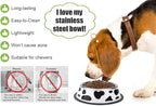 Stainless Steel Dog Bowls, Food and Water Non Slip Anti Skid Stackable Pet Puppy Dishes for Small, Medium and Large Dogs (2 Pack)