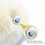 SHENGOCASE 10-Pack Cat Tree Tower Accessories Replacement Attachment Ball Toy, Replaceable Cat Dangling Toy with Bell (Cream-White)