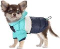 Dog Vest Winter Coat for Small Dogs Boy Girls, Dog Down Jackets Puppy Hoodie Sweatshirt Doggie Hoodie Coat Winter Clothes Pet Hooded Coat Apparel for Chihuahua in Cold Weather,Blue XS