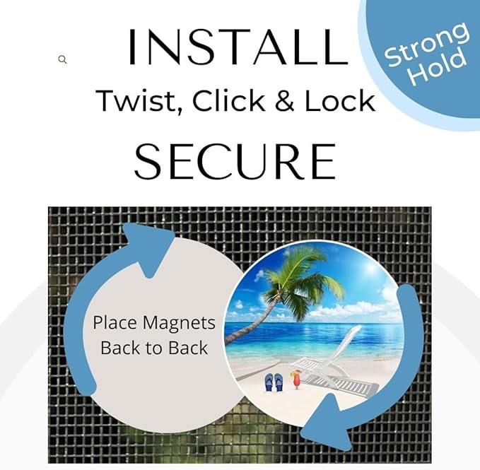 Screen Door Magnets Double Sided – Keep People, Kids, and Dogs from Running into The Screen Door - Robbins Aria Beach