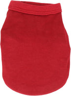 LOPHIPETS 100% Cotton Dog Tee Shirt for Small Dogs Teacup Chihuahua Yorkie Puppy Clothes-Red/XXS