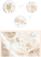 Fashion Sweet Puppy Dog Blingbling Princess Skirt Pet Dog Lace Cake Camisole Tutu Dress C-White L