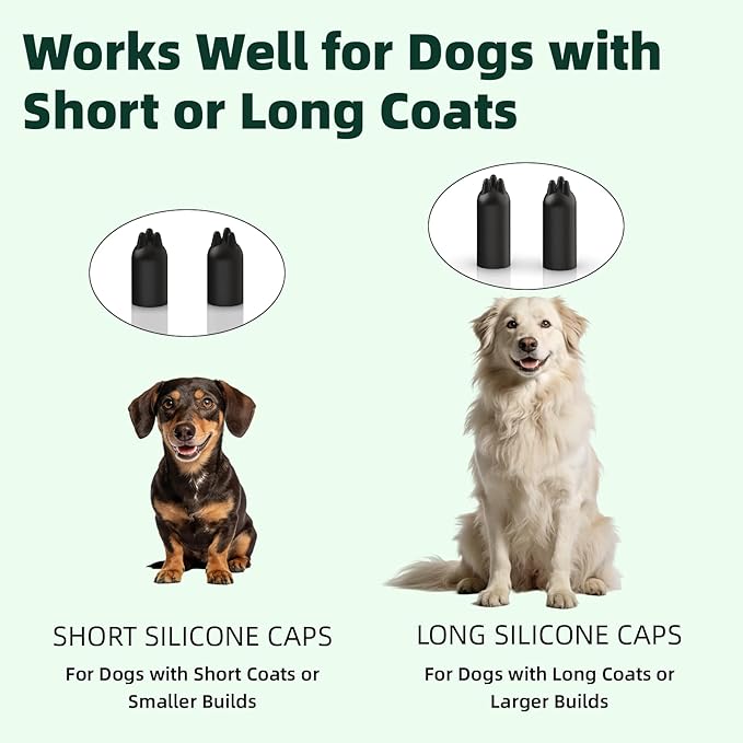 Dog Training Collar Accessory Set. Contact Points Replacement Parts with Metal Nuts Silicone Caps Retaining Rings