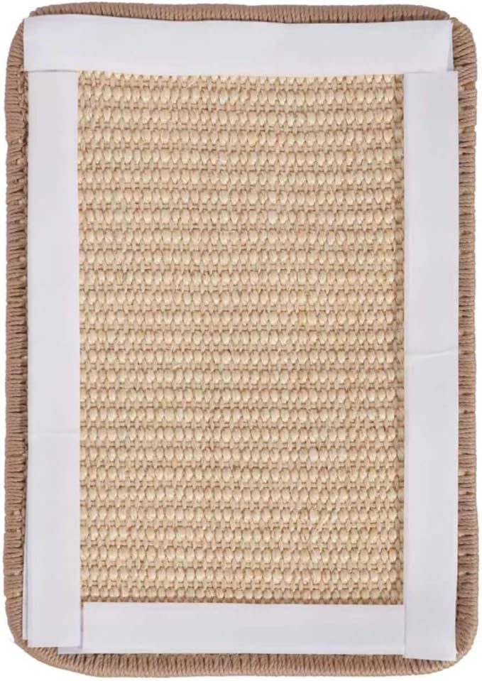 SHENGOCASE 4-Pack 6" X 8" Sisal Cat Scratching Mat Pad with Hook & Loop Tapes for Wall Couch, Window Perch, Cat Wall Furniture Shelves