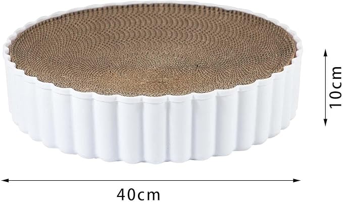 Cat Scratcher Cardboard,Cat Scratching Lounge Bed,Furniture Protection nest Cat Scratch Pad, Cat Cardboard Pad for Indoor Cats Training, White