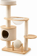 Generic Cat Tree Tower Integrated Wood Cat Nest Climbing Frame with Scratching Post Cats House Pet Toy Pet Supplies Climbing Frame