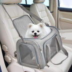 Henkelion Large Cat Carriers Dog Carrier Pet Carrier for Cats Dogs Puppies up to 25Lbs, Big Dog Carrier Soft Sided, Travel Puppy Carrier - Large - Grey