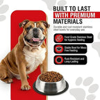 Loving Pets Stainless Steel Non-Tip Dog Bowl – Heavy Duty No Spill Dog Bowl with Removable Rubber Base – Durable, Non-Skid Stainless Steel Dog Food Bowl & Dog Water