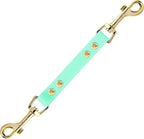 PetBonus Dog Collar Safety Clip, Waterproof Backup Safety Strap for Dog Harness to Prong Collar, Odor Proof Double Ended Clasp Leash Connector for Training Walking (Mint Green)