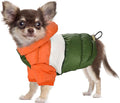 Dog Vest Winter Coat for Small Dogs Boy Girls, Dog Down Jackets Puppy Hoodie Sweatshirt Doggie Hoodie Coat Winter Clothes Pet Hooded Coat Apparel for Chihuahua in Cold Weather,Green XXL