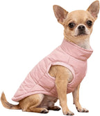 Small Dog Coats Warm Winter Dog Jacket Pet Chihuahua Jackets Puppy Cold Weather Coat Pet Clothes for Small Dogs, Pink, X-Large