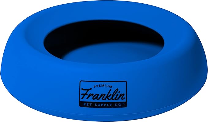 Franklin Pet Supply Co. Travel Pet Silicon Bowl 27oz. – No Spill – BPA Free – Splash Proof – Portable Car Design