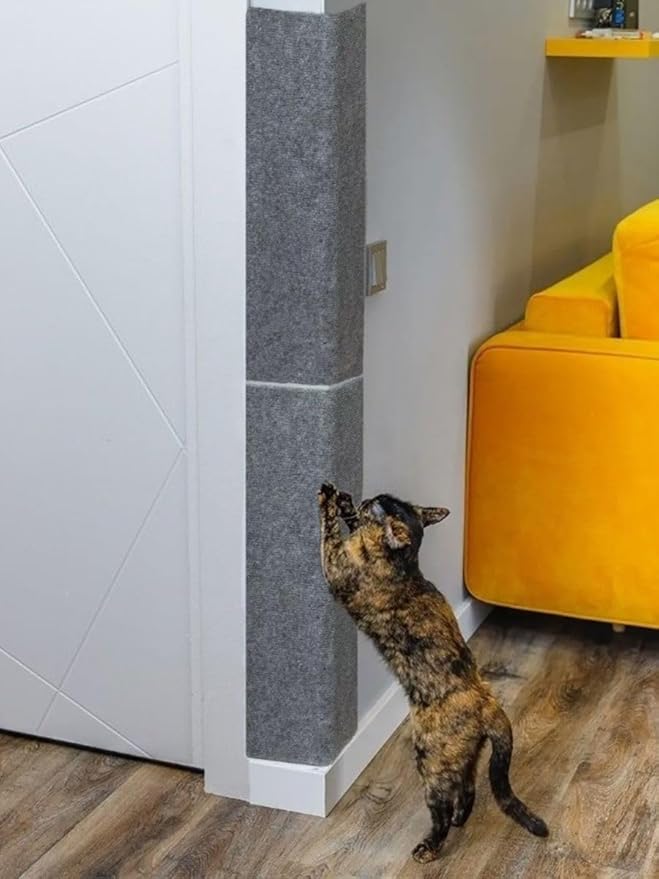 Cat Corner Scratcher Wall-Mounted Indoor Cats Mat Rug Wall Scratchers for Indoor Cats Wall-Mounted Cat Scratchers Corner Cat Scratcher Scratch Corner Wall Cat Scratcher
