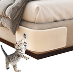 HAOZAIKEJI Cat Scratcher Mat Sofa Protector Natural Sisal Cat Scratching Mat Cat Scratch Couch Cover Heavy Duty Couch Guard Scratch Pad for Grinding Claws Protecting Furniture (Thicken Beige Long)