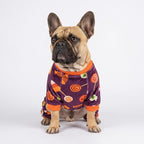 Fitwarm Halloween Candy Dog Pajamas, Funny Costumes for Small Dogs Boy Girl, Pet Outfit, Purple, Orange, XXL